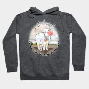 Cute Baby Goat Bubblegum Just Breathe Hoodie